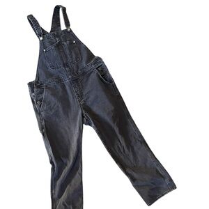 Black Jean old navy overalls size 12 stretch